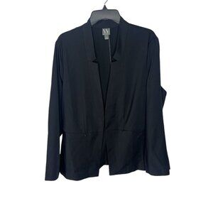 Womens Worthington Long Sleeve Black Blazer Jacket Size L